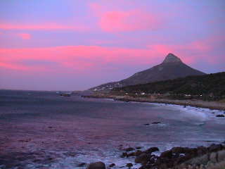 sunset in cape town